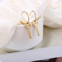 Load image into Gallery viewer, Love-Heart-Lock and Key Pendant with Earrings
